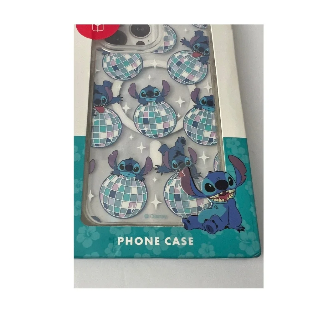 Disney Stitch Disco‎ Ball iPhone 13 14 Pro Max Case Wireless Charging Skinnydip